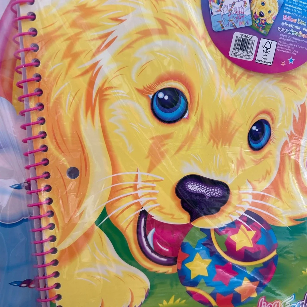 Lisa Frank notebook and binder set